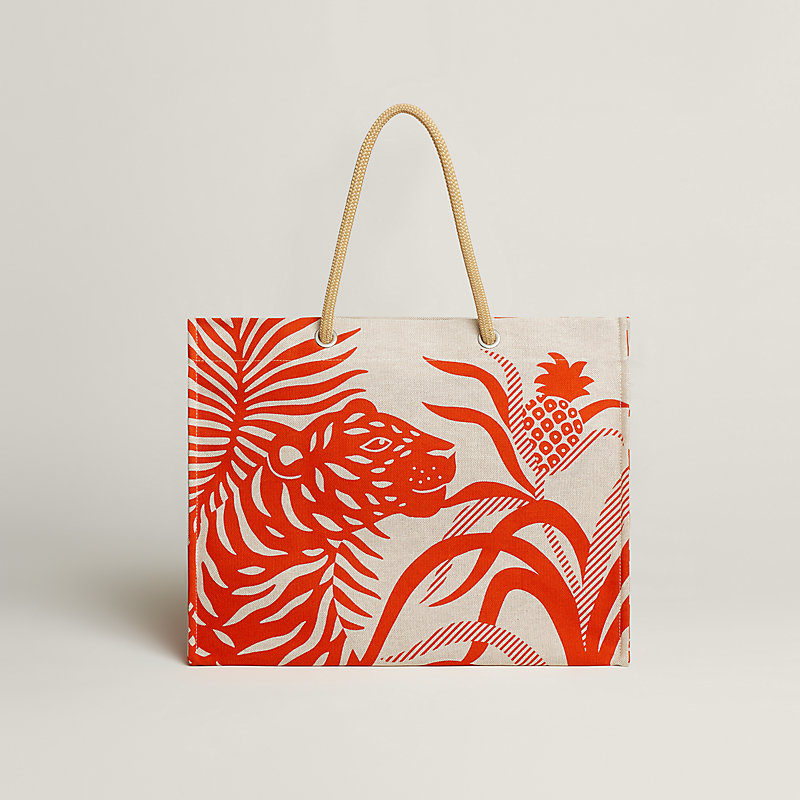 Tigre a l'Ananas beach bag | Hermès USA